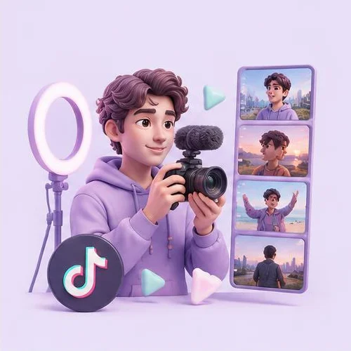 TikTok creators and views illustration